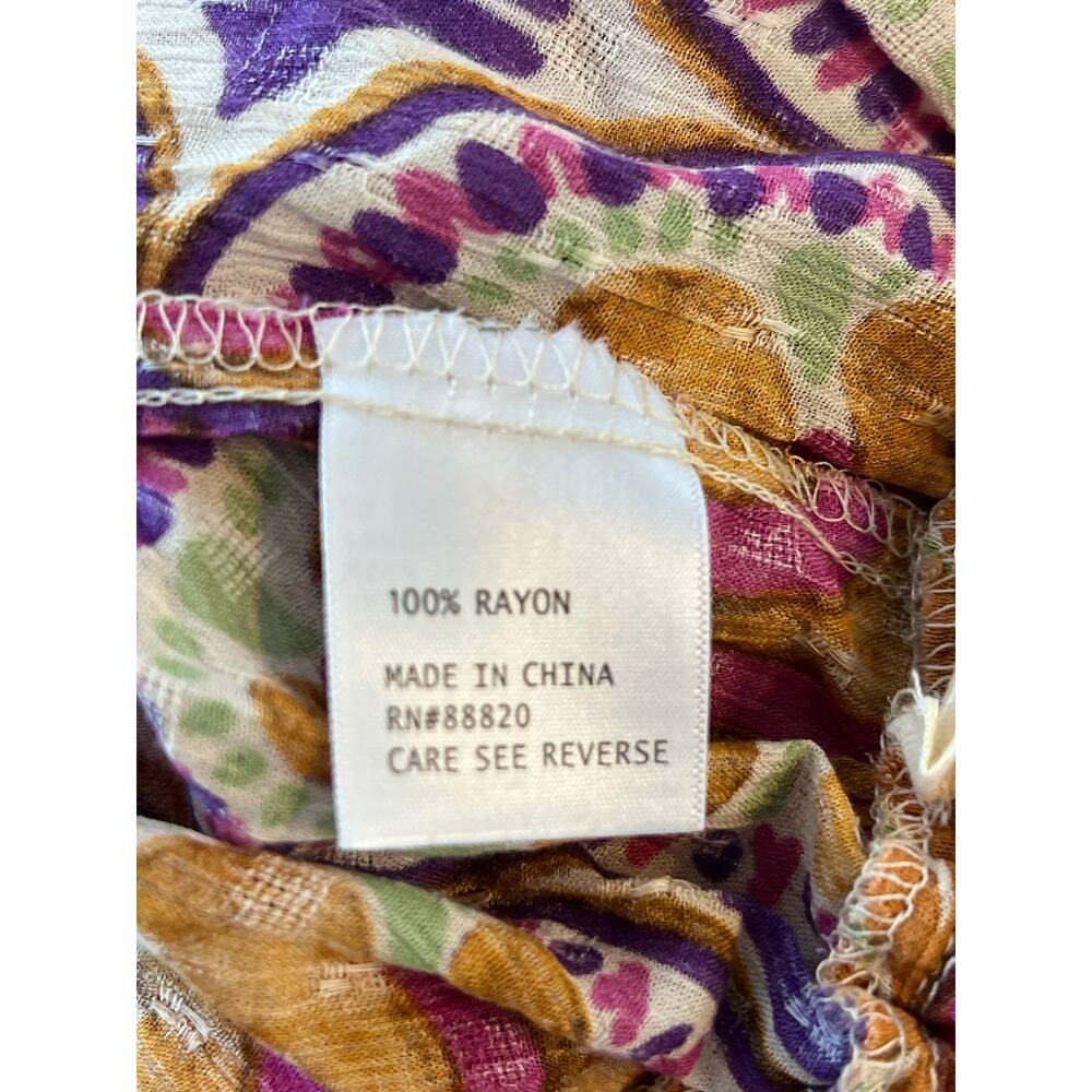 NWT Haute Hippie 2 pc Set Blouse Pants Womens Medium Floral Abstract Y2K Boho - Picture 14 of 15